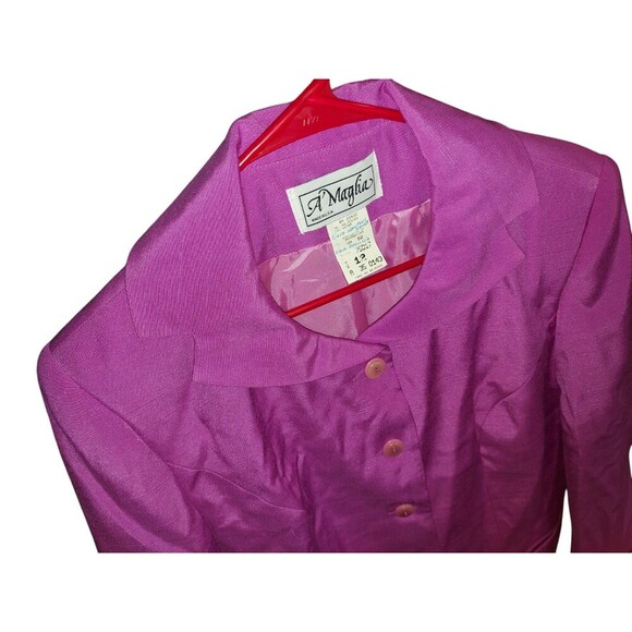 Vintage A'maglia Blazer Purple Womans Size 12 1970's Union Made - Picture 4 of 11